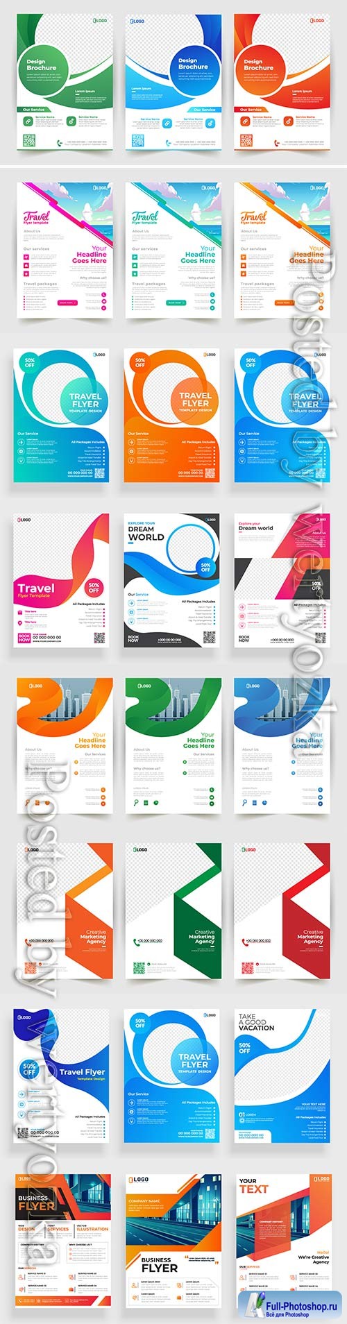 Business vector flyer template design