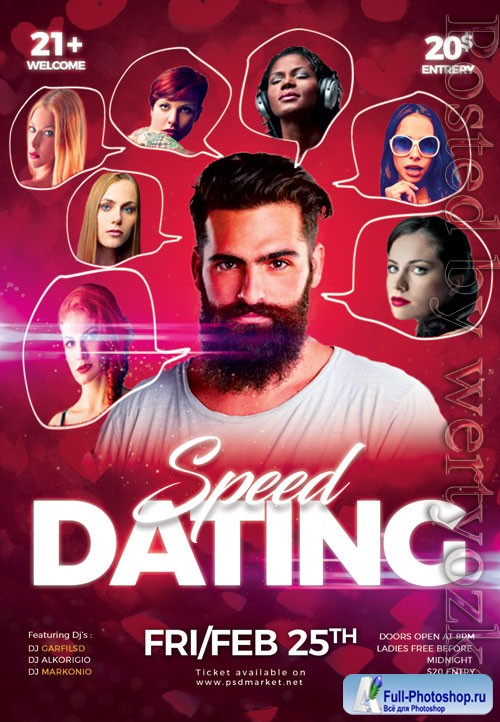 Speed dating time - Premium flyer psd template