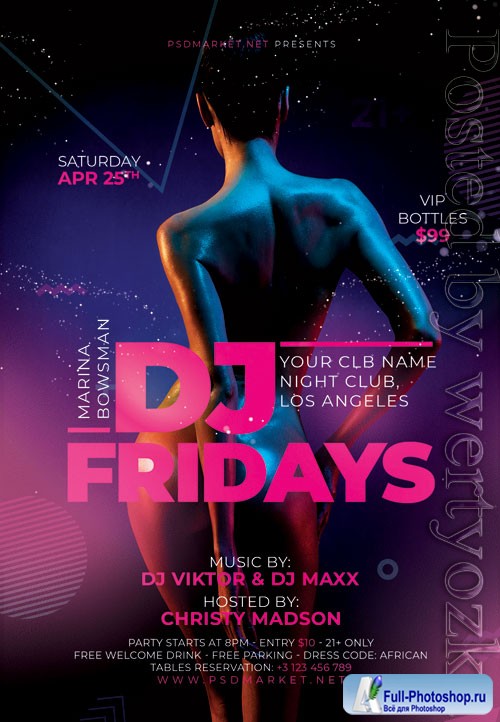 Dj fridays - Premium flyer psd template