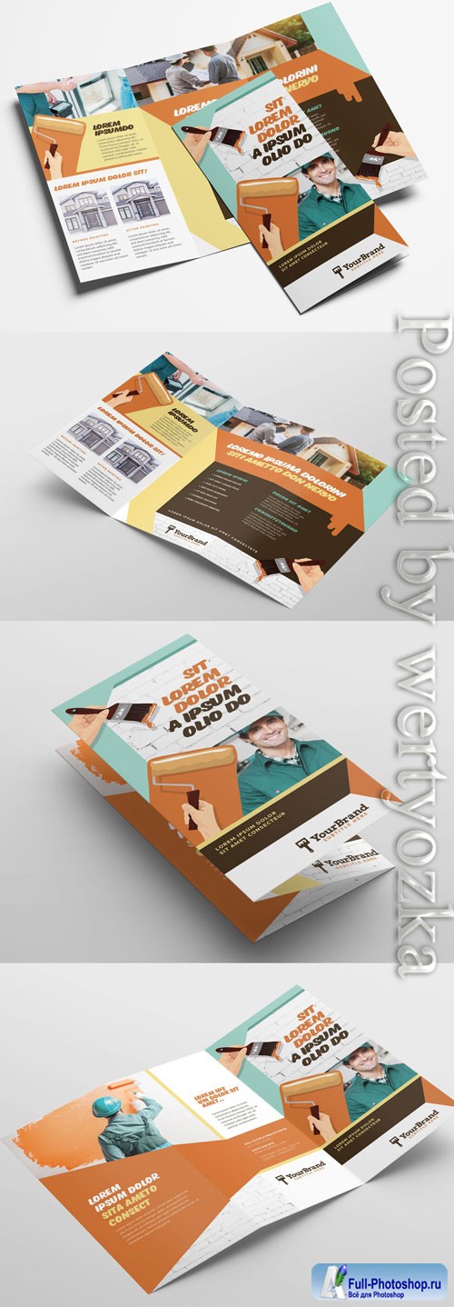 Painting Service Trifold Brochure Layout