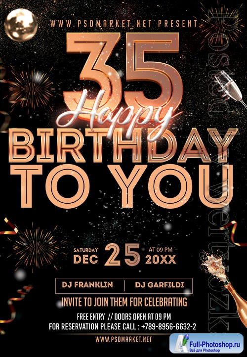 Birthday to you - Premium flyer psd template