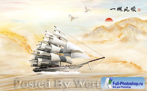 3D models smooth sailing marble background wall