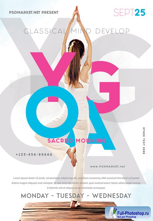 Yoga event - Premium flyer psd template