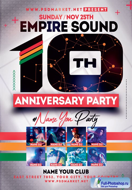 Reggae anniversary - Premium flyer psd template