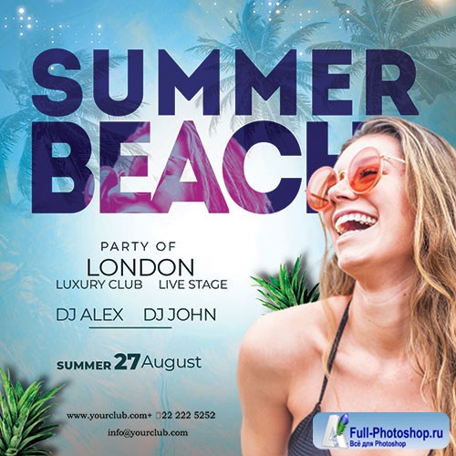 Summer Time - Premium flyer psd template