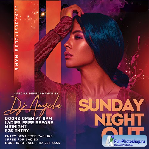 Sunday Night Out - Premium flyer psd template