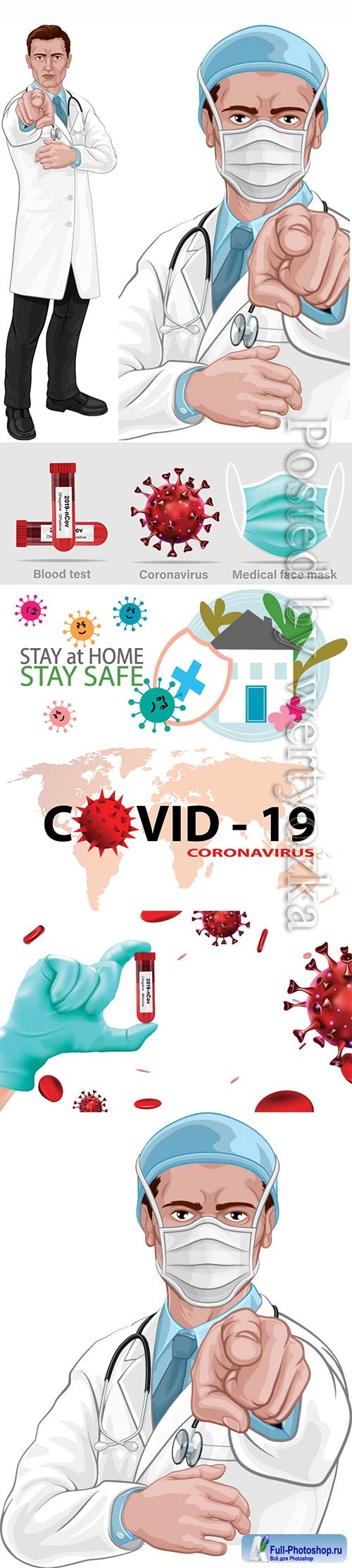 COVID 19, Coranavirus vector illustration sets # 25