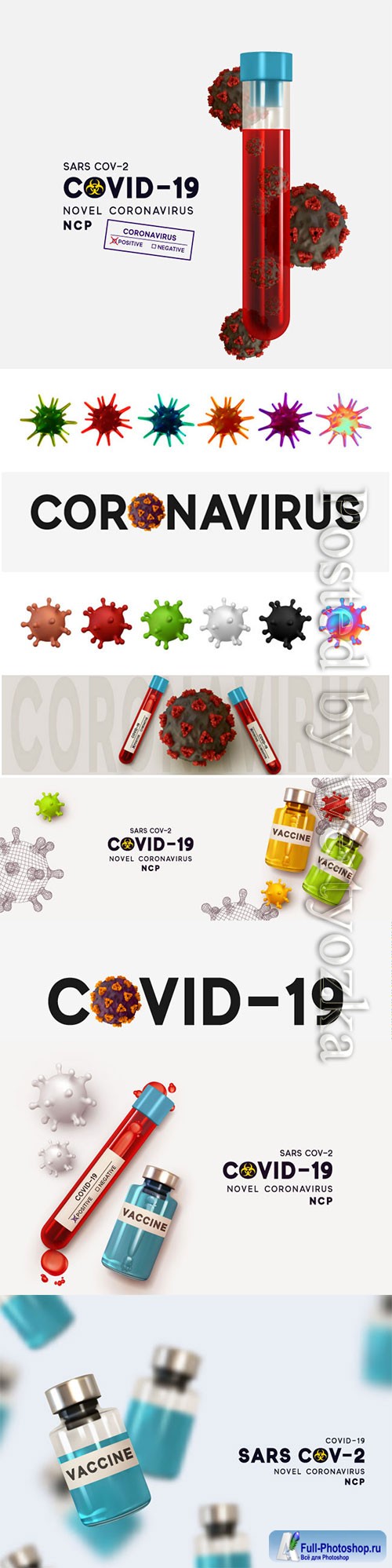 COVID 19, Coranavirus vector illustration sets # 19