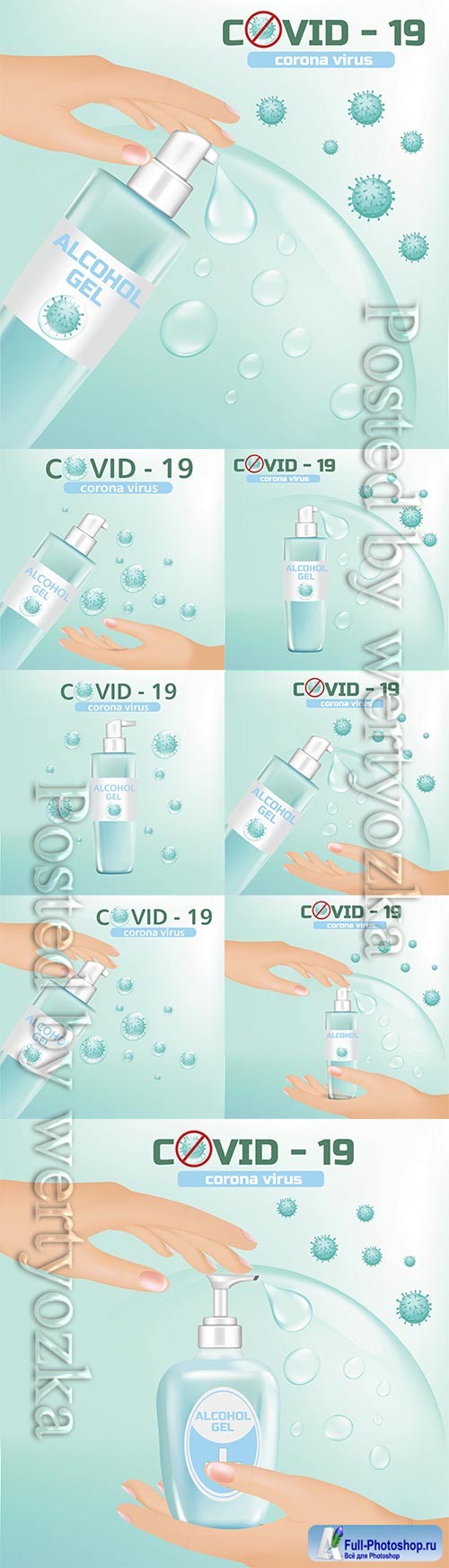 COVID 19, Coranavirus vector illustration sets # 3