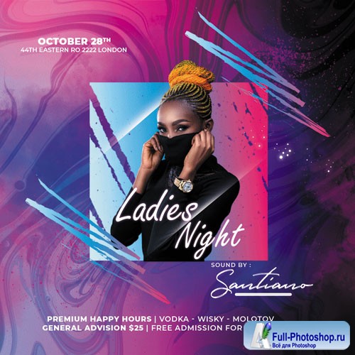 Ladies Event Night - Premium flyer psd template