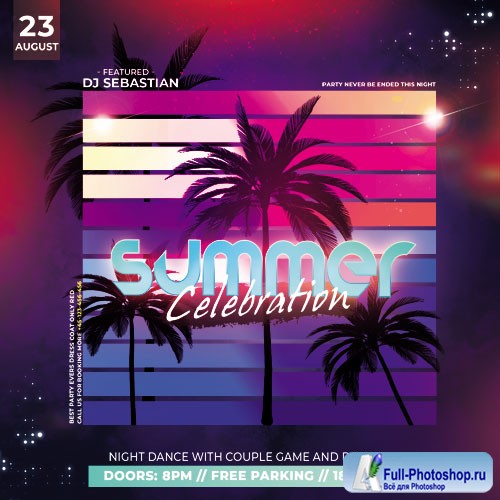 Celebration Summer - Premium flyer psd template