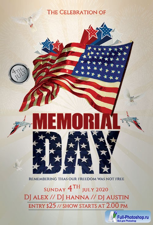 Memorial Day - Premium flyer psd template