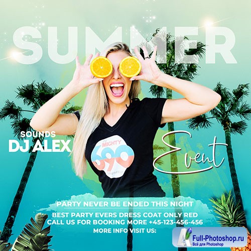 Summer Event - Premium flyer psd template