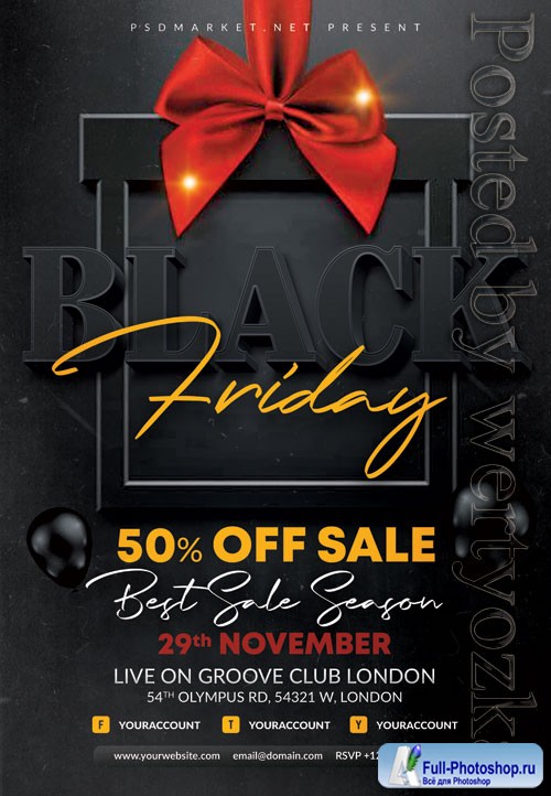 Black friday event - Premium flyer psd template