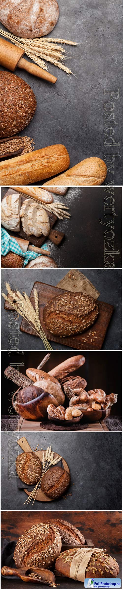 Various bread with wheat flour and cooking