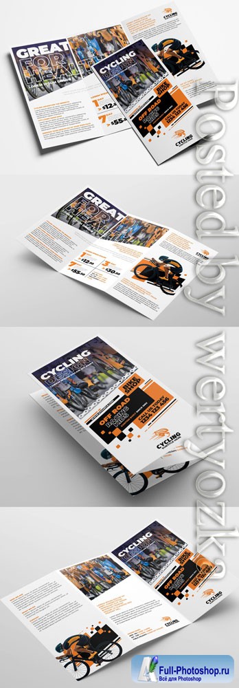 Cycling Shop Trifold Brochure Layout 322611393