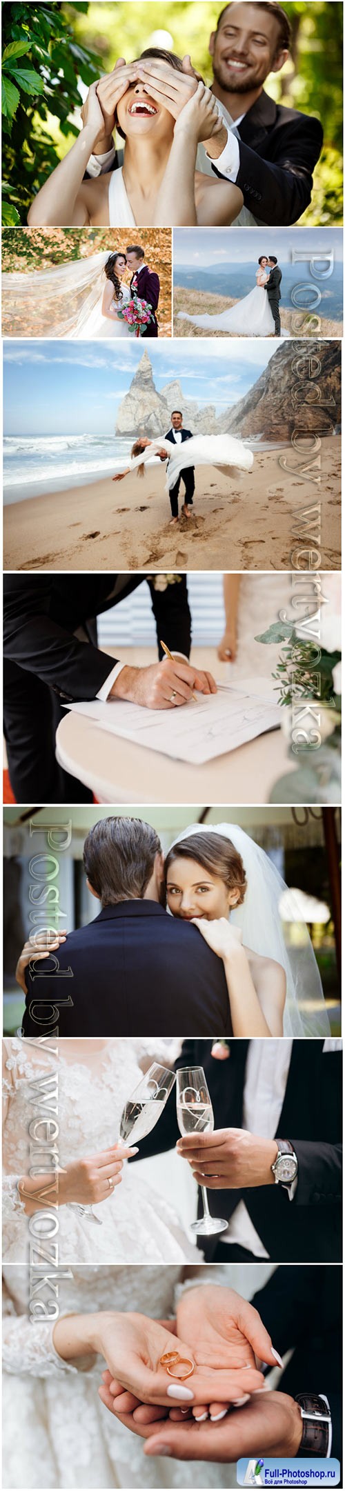 Beautiful wedding couple, bride and groom