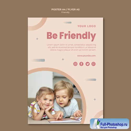 Be friendly flyer print template