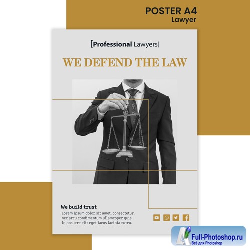 Law firm ad template poster2