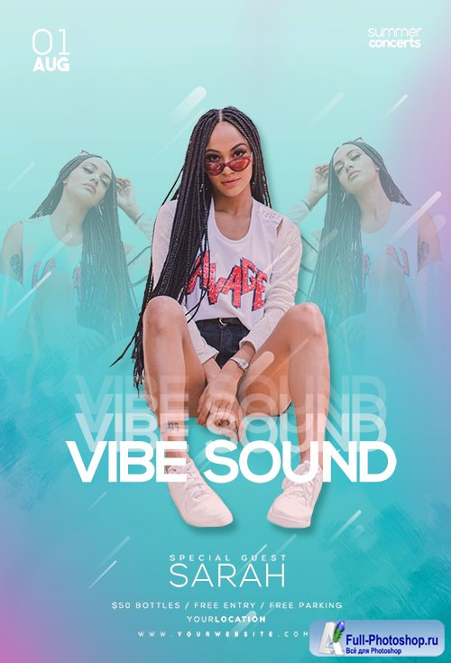 Vibe Sound - Premium flyer psd template