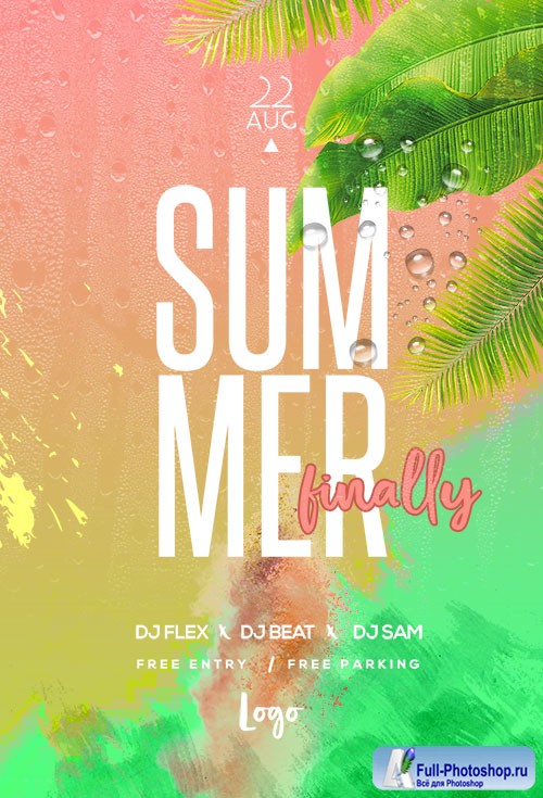 Summer Finally - Premium flyer psd template