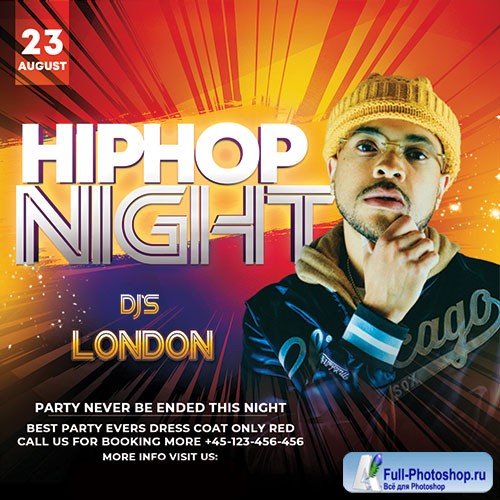 Hip Hop Night - Premium flyer psd template