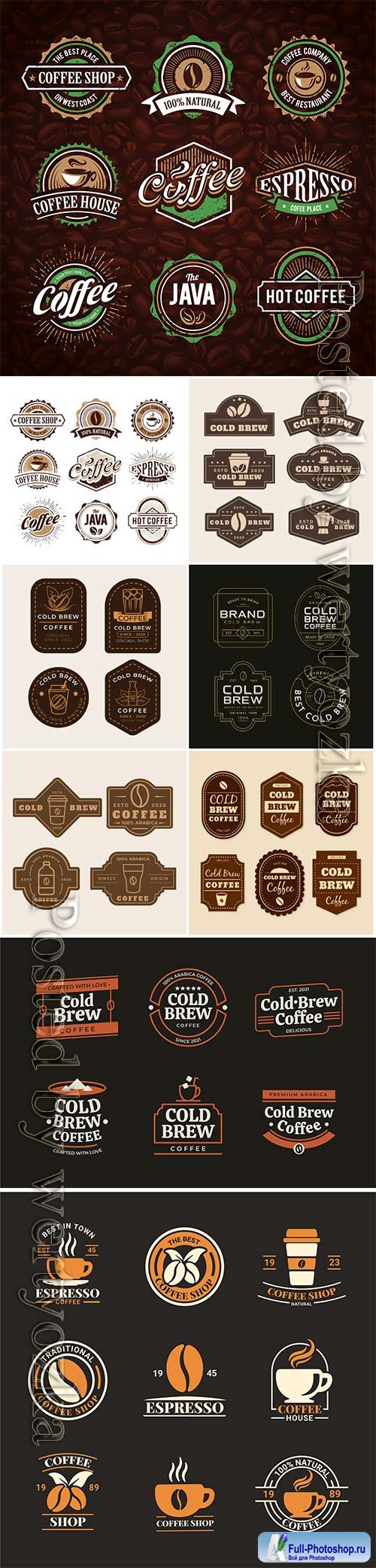 Cold brew coffee labels