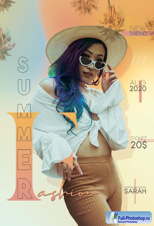 Summer Fashion  - Premium flyer psd template