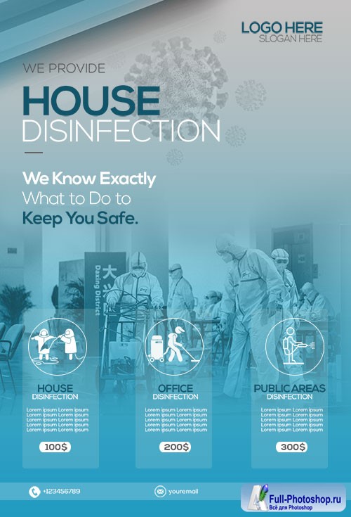 House Disinfection  - Premium flyer psd template