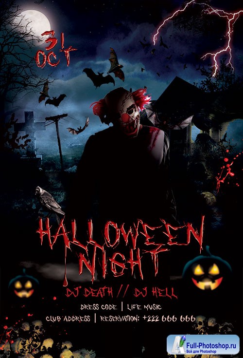 Halloween Night - Premium flyer psd template