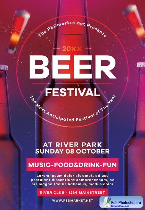 Beer festival - Premium flyer psd template