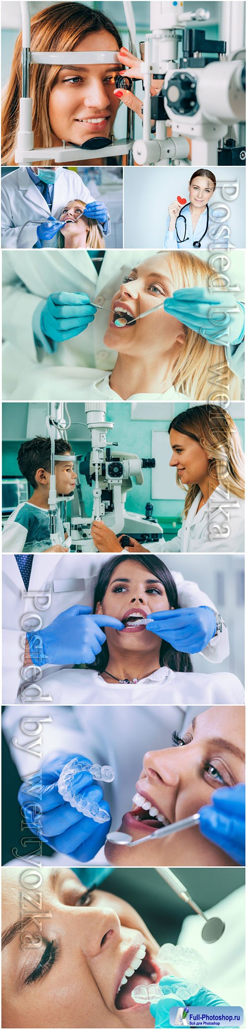 Doctor ophthalmologist and dentist, doctor's appointment, medicine