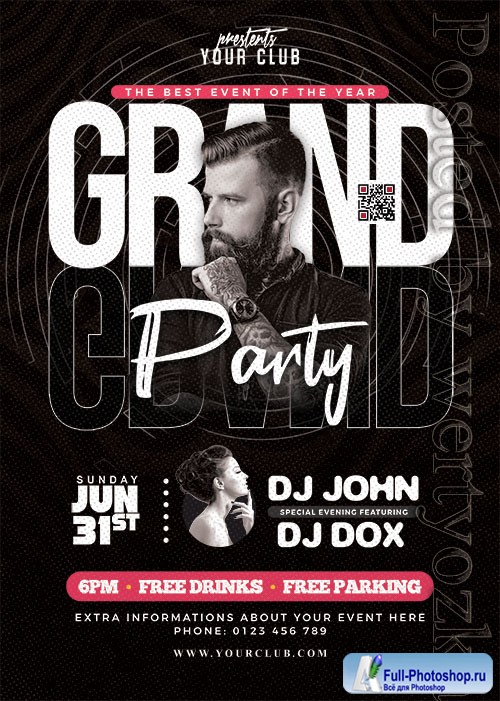 Grand Party Event Flyer PSD Template