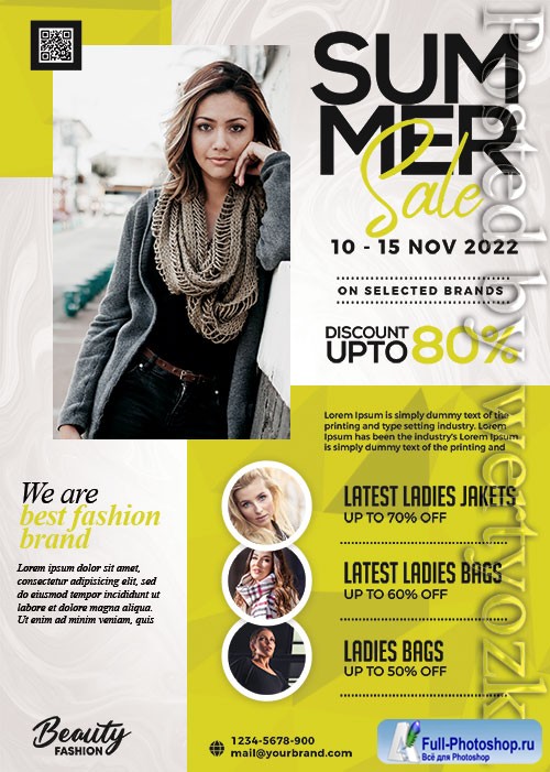 Fashion Sale Promotion Flyer PSD Template