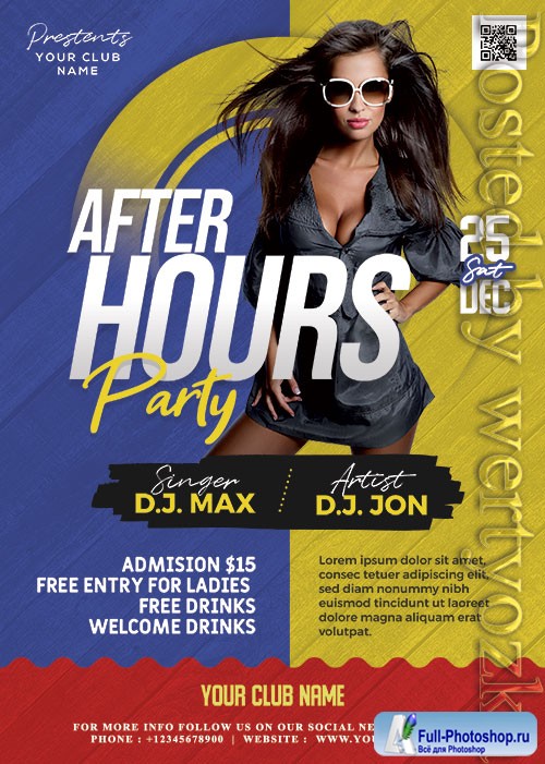 After Hours Party Flyer PSD Template