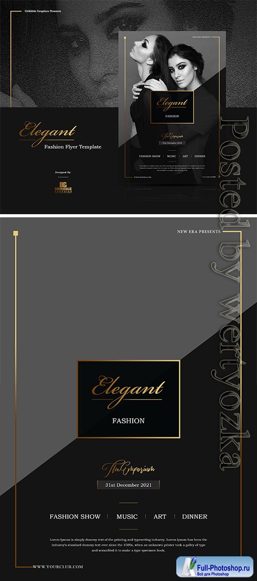 Elegant Fashion Flyer Psd  Template