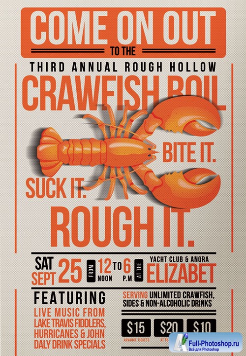 Crawfish fest - Premium flyer psd template