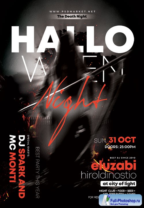 Halloween event flyer psd