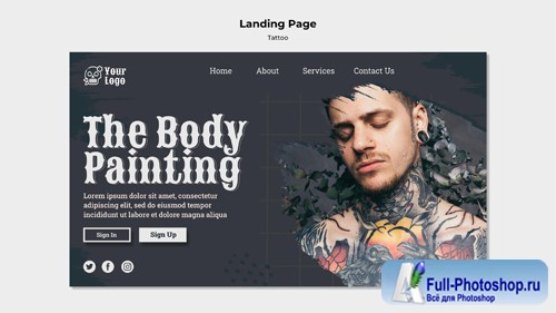 Landing page tattoo artist template