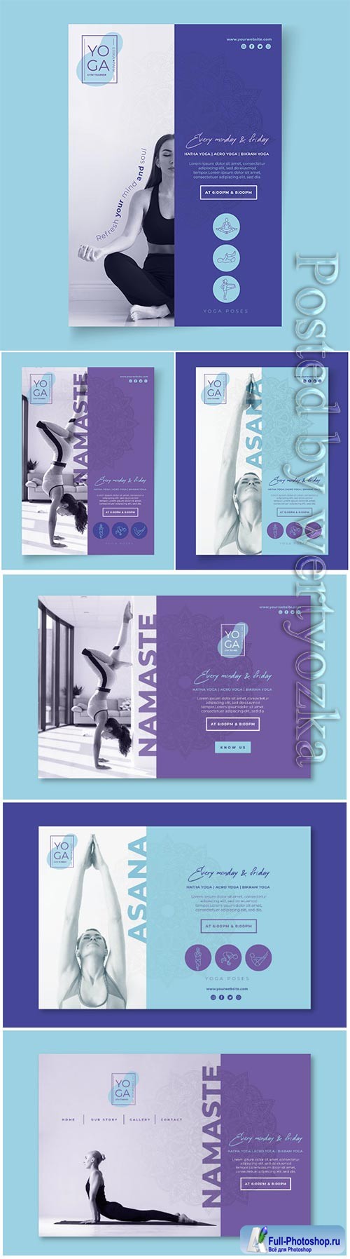 Flyer yoga classes template