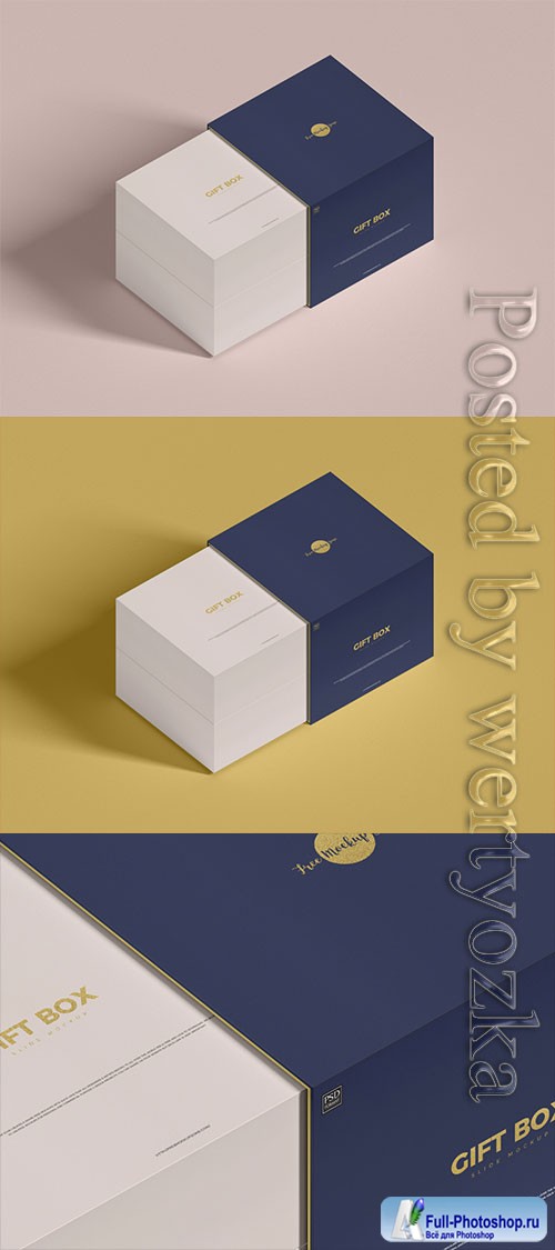 Slide Gift Box Mockup