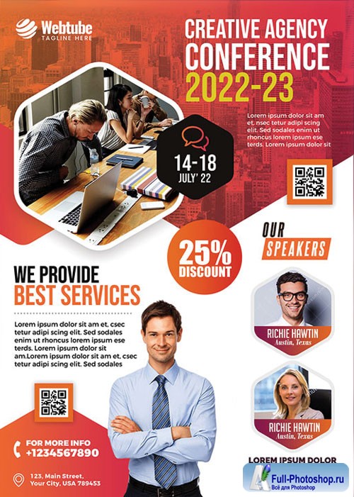 Business Seminar Promotion Flyer PSD Template