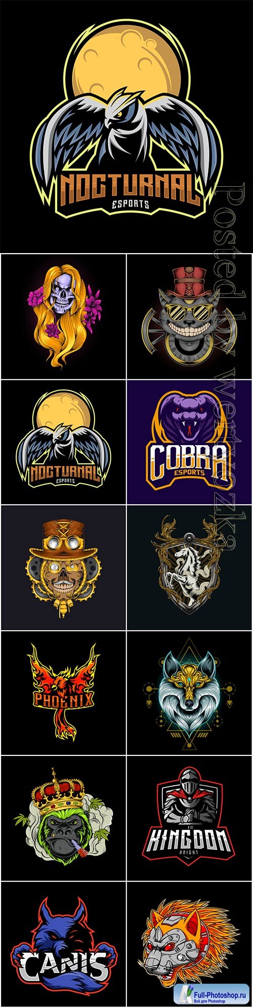 Vector mascot logo esports inspiration