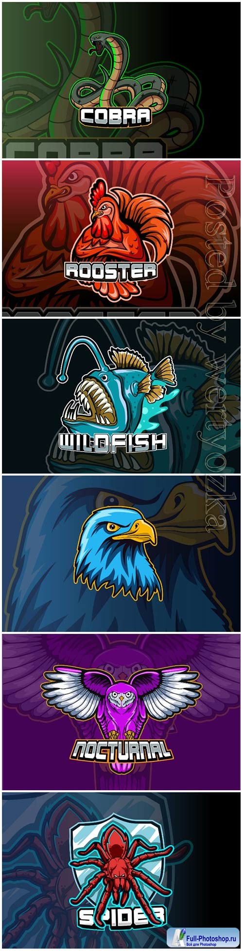 Mascot esport logo design premium vector vol 23