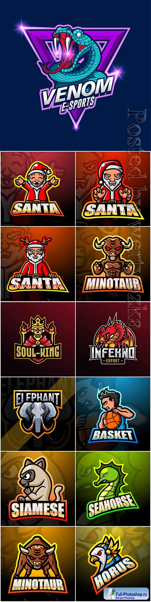 Mascot esport logo design premium vector vol 42