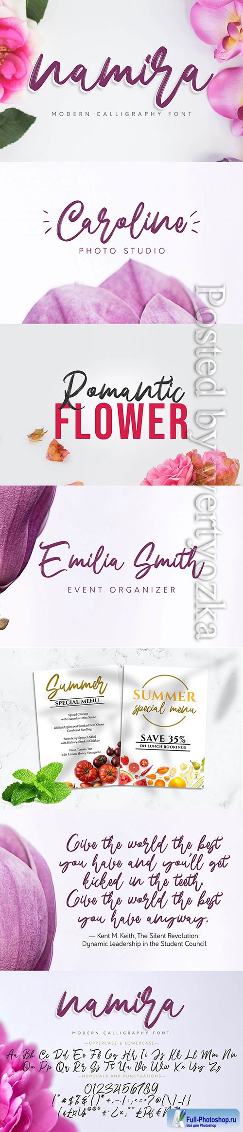 Namira Calligraphy Font