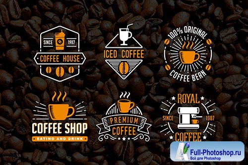 6 Coffee Badges Logo template