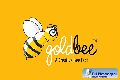 Golden Bee Fly Logo