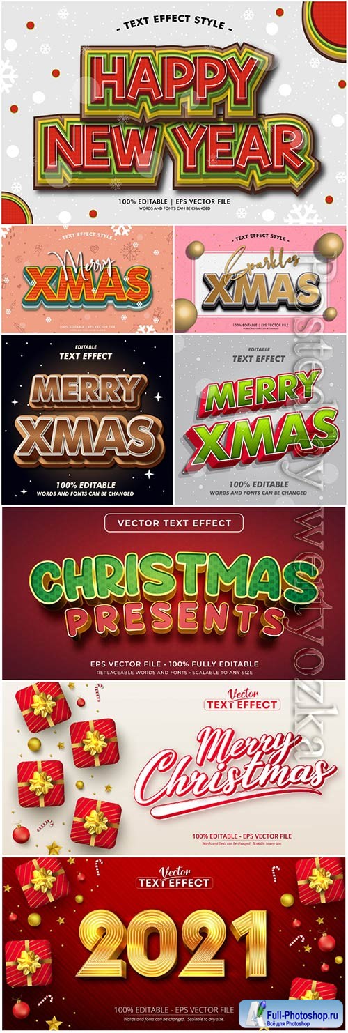 3d editable text style effect vector vol 63