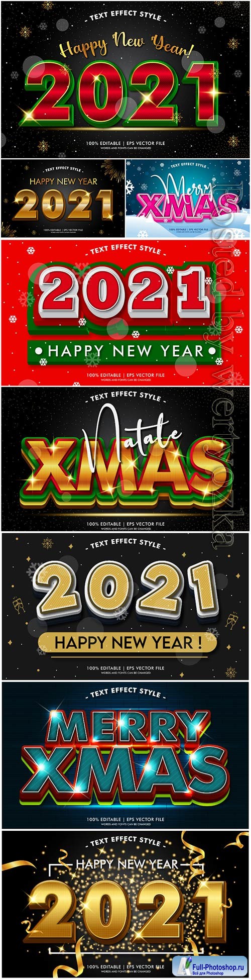 3d editable text style effect vector vol 61